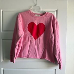 Red & Pink Valentine’s Day Heart Sweatshirt